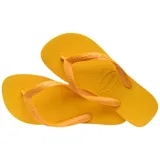 Ojotas Havaianas modelo Top, color fucsia, con diseño clásico de suela de goma texturizada y tiras anchas con el logo de la marca en relieve.