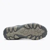 Championes de trekking Merrell modelo Accentor 3 WP, color marrón con detalles en gris oscuro. Diseño impermeable con parte superior de ante y malla, puntera protectora de goma y suela de alta tracción.