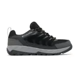 Championes de trekking Columbia Strata Trail, color negro y gris, con diseño resistente al agua, suela con tracción y logo de la marca en el lateral.