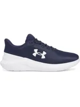 Championes de running Under Armour Phade RN 3, color azul marino con suela blanca y logo lateral en blanco. Confeccionados en malla ligera y transpirable con entresuela de amortiguación EVA.
