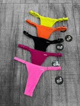 Colaless de bikini texturizada con tiras laterales ajustables.