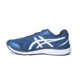 Championes de running Asics modelo Gel-Hypersonic 2, color negro con detalles en plateado y suela blanca. Presentan diseño de malla transpirable y tecnología de amortiguación en la entresuela.