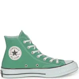 Championes Converse Chuck 70 Hi color verde con detalles en blanco.