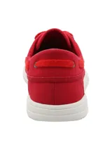 Zapatillas de lona RKF modelo Norris, de estilo náutico en color rojo con cordones y suela blanca.