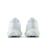 Championes de running New Balance Fresh Foam X Vongo v6, color blanco con detalles en gris y verde flúor.