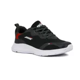 Championes deportivos Avia Jover para hombre, color gris oscuro con detalles en rojo y suela blanca.