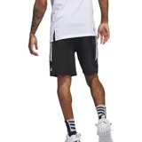Short de básquet Adidas Legends 3-Stripes, color negro, con cintura elástica y tecnología Aeroready.