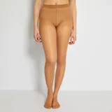 Pack de dos pares de medias de gasa color tostado, 20 deniers.