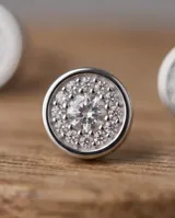 Aros abridores circulares de plata 925 con pavé de circonias incrustadas.