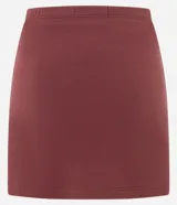 Short pollera ajustado color marrón, con cintura elástica.