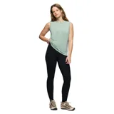 Calza deportiva de tiro alto en color negro, con bolsillos laterales integrados y diseño ajustado al cuerpo.