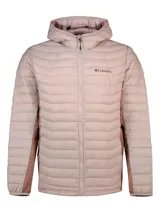 Campera técnica Columbia modelo Powder Pass Hybrid con tecnología Omni-Shield. Diseño acolchado con capucha integrada, cierre frontal completo y paneles laterales en contraste. Cuenta con bolsillos laterales con cierre y logo de la marca estampado en el pecho.