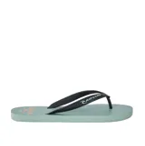 Ojotas Rip Curl modelo Icons Of Surf Bloom Open Toe, color verde con tiras negras y logo de la marca en contraste.