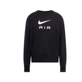 Buzo Nike Air de cuello redondo y manga larga, color negro con el logo de la marca y la palabra 'AIR' estampados en blanco en el centro del pecho.