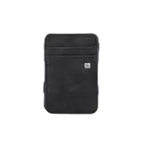 Billetera Rip Curl modelo PU Magic, color negro, confeccionada en poliuretano con múltiples compartimentos para tarjetas y diseño compacto.