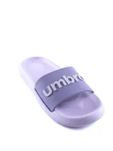 Ojotas Umbro Twise Lady para mujer, color lila, de diseño ergonómico con tira ancha y el logotipo de la marca en relieve.