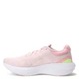 Championes de running Puma Scend Pro, color negro con detalles en blanco, rosa y verde.