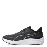 Championes de running Puma Skyrocket Lite 2, color negro con entresuela blanca. Presentan capellada de malla textil transpirable, cierre con cordones y suela de goma para tracción urbana. Incorporan tecnología PUMALITE para amortiguación reactiva y plantilla SOFTFOAM+ para mayor confort.