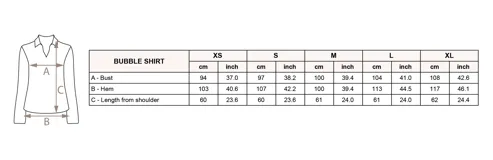 Camisa blanca de lino con cuello mao, mangas globo al codo y botones de nácar.