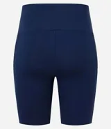 Bermuda deportiva azul de poliamida, con cintura alta y corte ajustado.