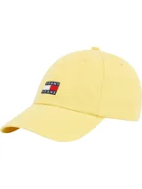 Gorra de béisbol amarilla con logo de Tommy Jeans bordado en el frente.