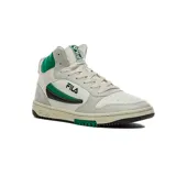 Championes de caña alta Fila FX-33 High, color blanco con detalles en verde y negro.