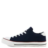 Championes Topper Wagon de lona azul marino con detalles en blanco.