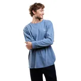 Remera de manga larga Maui and Sons color azul, con cuello redondo y logo de la marca estampado en el pecho. Presenta puños elásticos y un corte holgado.