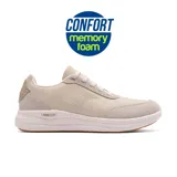 Championes Joma Talia Lady, color beige, con capellada de cuero sintético y detalles en gamuza. Cuenta con plantilla de espuma viscoelástica, perforaciones VTS para mayor transpirabilidad y entresuela de Phylon para mayor ligereza.