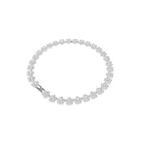 Collar bañado en rodio de la colección Ariana Grande x Swarovski, compuesto por una cadena de flores con centros de cristal y pétalos con pavé.