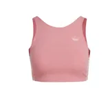Musculosa deportiva Adidas Fakten color rosa con logo de la marca en el pecho y las tres líneas características en los laterales.