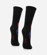 Par de medias de caña alta negras con estampado de Spider-Man.