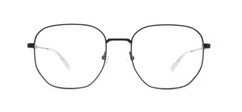 Anteojos Visionar 302/53 col 02 con marco metálico negro y forma redonda.