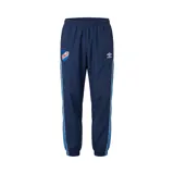 Pantalón de jogging Umbro del Club Nacional de Football, color azul marino, con detalles laterales en celeste y blanco, escudo del club y logo de la marca bordados.
