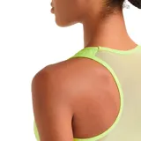 Top deportivo Diadora T2 L. Medium Bra, color lima, con logo de la marca en el frente y en el lateral.