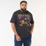 Remera de algodón color negro con estampado frontal de la banda Guns N' Roses, diseño con águila y texto alusivo a la gira 'Use Your Illusion Tour 1991'. Presenta cuello redondo y mangas cortas.
