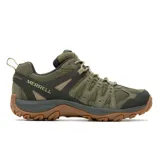 Zapatillas de senderismo Merrell Accentor 3 para hombre, color verde oliva con detalles en marrón.