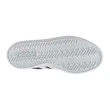 Championes Adidas Grand Court 3.0 J, color negro con las tres rayas distintivas de la marca en blanco y suela blanca.