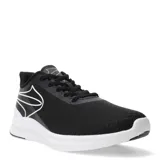 Championes deportivos Topper modelo VR Speed 2, color negro con detalles en blanco. Presentan una capellada de malla transpirable, cierre con cordones y una suela de goma blanca con diseño ergonómico para mayor amortiguación.