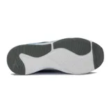 Championes de running Diadora modelo Delta, color azul marino con detalles en celeste y gris.