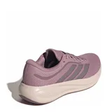 Championes de running Adidas Response Runner 2 W para mujer, de color lila con entresuela gris claro y capellada de malla transpirable con las clásicas tres tiras de la marca.
