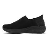 Championes Austral sin cordones, color negro, confeccionados en tejido de punto transpirable. Presentan suela con tecnología Cushion Gel para mayor amortiguación y detalle de marca en el talón.