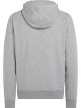 Buzo gris con capucha y cierre de cremallera, con logo de Tommy Hilfiger bordado en el pecho.