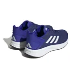 Championes Adidas Duramo SL 2.0 para hombre, color azul con detalles en blanco. Cuentan con amortiguación Lightmotion, suela de caucho, exterior de malla transpirable y revestimientos sin costuras. Fabricados con materiales reciclados.
