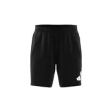 Short deportivo Adidas Train Essentials Logo, color negro con logo blanco en la pierna derecha. Confeccionado en tejido transpirable AEROREADY con bolsillos laterales con cierre.