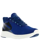 Championes deportivos Topper modelo VR Speed, de color azul con detalles en negro y suela blanca. Presentan un diseño de malla transpirable con cierre de cordones y refuerzos sintéticos laterales.