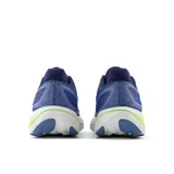 Championes de running New Balance Fresh Foam X Vongo, color azul con entresuela blanca y detalles en verde lima.
