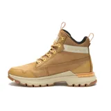 Bota híbrida de estilo casual y deportivo, confeccionada en nubuck impermeable color arena. Presenta diseño de caña media con cordones, entresuela de EVA ligera y suela de goma dentada para mayor tracción. Incluye detalles de malla en el cuello y tiradores en la parte trasera.