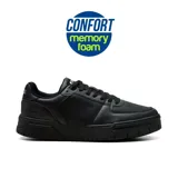 Championes deportivos Joma Cavea Men 2421, color negro, con capellada de cuero sintético y perforaciones VTS para ventilación. Incorporan plantilla Memory Foam y suela de caucho Durability.