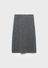 Falda midi de punto con diseño evasé y cintura elástica, confeccionada en una mezcla de lana.